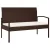Barna polyrattan kerti pad párnával 105 cm