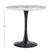 Étkezőasztal, szürke márvány/fekete, átmérő 90 cm, LORIAN TYP 1