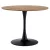 Étkezőasztal, tölgy/fekete, átmérő 110 cm, REVENTON NEW