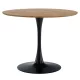 Étkezőasztal, tölgy/fekete, átmérő 110 cm, REVENTON NEW