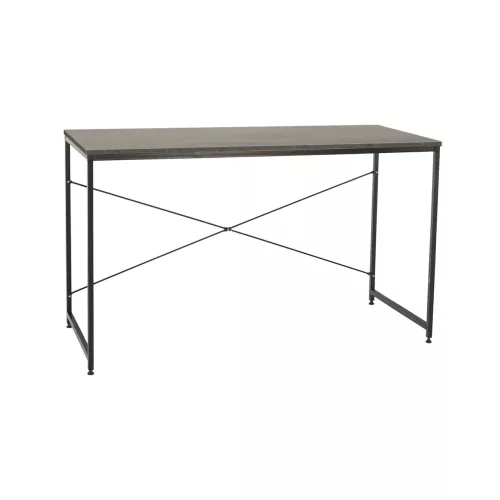 Íróasztal, beton/fekete, 120x60 cm, MELLORA