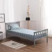 Ágy ágyráccsal, szürke, 90x200, ANATRA
