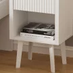Éjjeliszekrény, fehér, TOBI