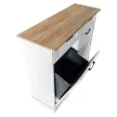 Billenő szekrény szemeteskosárral, fehér/tölgy, DENIO