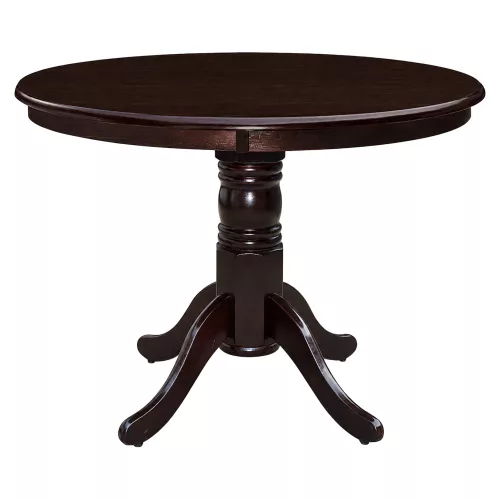 Étkezőasztal, kerek, gesztenye, átmérő 106 cm, TABLOS NEW