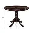 Étkezőasztal, kerek, gesztenye, átmérő 106 cm, TABLOS NEW