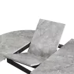 Kihúzható étkezőasztal, beton/fekete, 120x120-160x75 cm, ABERO TYP 2