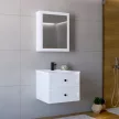 Fali szekrény tükörrel, fehér, JUMP 60