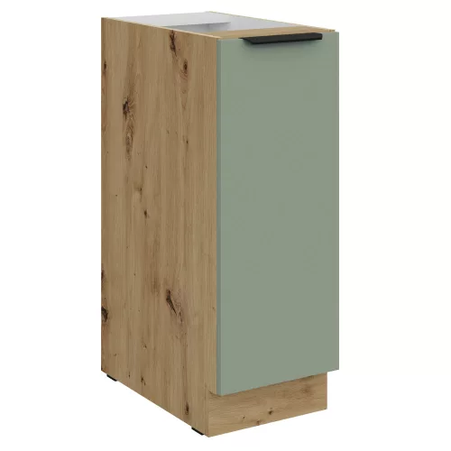 Alsó szekrény kihúzható kosárral, aquamarine/artisan tölgy, ARSANY 30 D CARGO BB