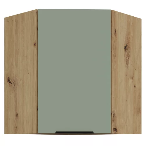Felső sarokszekrény, aquamarine/artisan tölgy, ARSANY 60x60 GN-72 1F