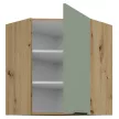 Felső sarokszekrény, aquamarine/artisan tölgy, ARSANY 60x60 GN-72 1F