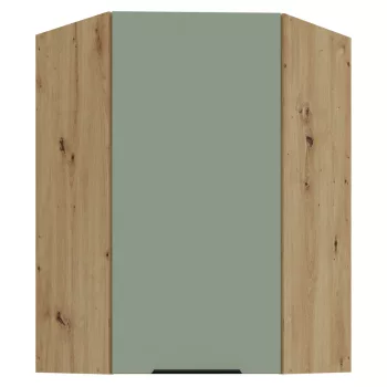   Felső sarokszekrény, aquamarine/artisan tölgy, ARSANY 60x60 GN-90 1F