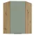 Felső sarokszekrény, aquamarine/artisan tölgy, ARSANY 60x60 GN-90 1F