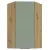 Felső sarokszekrény, aquamarine/artisan tölgy, ARSANY 60x60 GN-108 1F