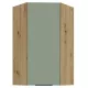 Felső sarokszekrény, aquamarine/artisan tölgy, ARSANY 60x60 GN-108 1F