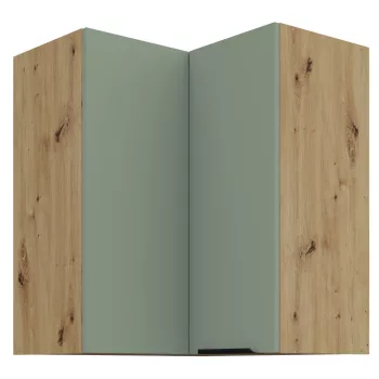   Felső sarokszekrény, aquamarine/artisan tölgy, ARSANY 60x60 GN-72 2F