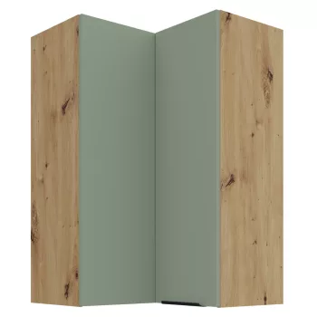   Felső sarokszekrény, aquamarine/artisan tölgy, ARSANY 60x60 GN-90 2F