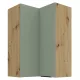 Felső sarokszekrény, aquamarine/artisan tölgy, ARSANY 60x60 GN-90 2F