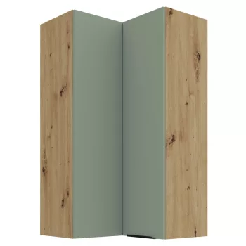   Felső sarokszekrény, aquamarine/artisan tölgy, ARSANY 60x60 GN-108 2F