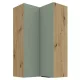 Felső sarokszekrény, aquamarine/artisan tölgy, ARSANY 60x60 GN-108 2F