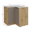 Alsó sarokszekrény, sandgrau/artisan tölgy, FRISBO 90x90 DN 2F BB