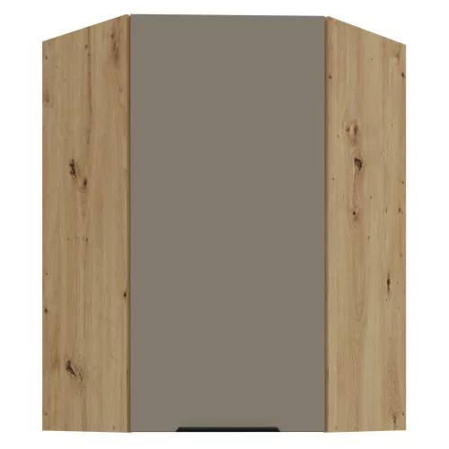 Felső sarokszekrény, sandgrau/artisan tölgy, FRISBO 60x60 GN-90 1F