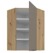 Felső sarokszekrény, sandgrau/artisan tölgy, FRISBO 60x60 GN-90 1F
