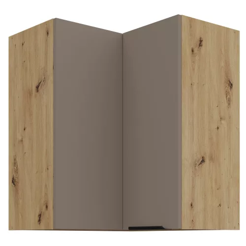 Felső sarokszekrény, sandgrau/artisan tölgy, FRISBO 60x60 GN-72 2F