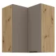 Felső sarokszekrény, sandgrau/artisan tölgy, FRISBO 60x60 GN-72 2F