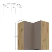 Felső sarokszekrény, sandgrau/artisan tölgy, FRISBO 60x60 GN-72 2F