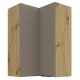 Felső sarokszekrény, sandgrau/artisan tölgy, FRISBO 60x60 GN-90 2F