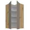 Felső sarokszekrény, sandgrau/artisan tölgy, FRISBO 60x60 GN-108 2F
