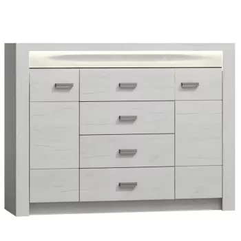 Komód, kőris fehér, INFINITY I-07