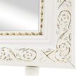 Álló tükor, fehér/arany dísz, LAVAL