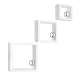Polcok, 3 db, fehér, KVADRO New DR-WS-6103