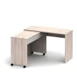Nyitható PC asztal fiókokkal, tölgy sonoma/fehér, VERSAL NEW