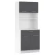 Négyajtós szekrény, fehér/grafit, DOMIS NEW