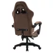 Irodai/gamer szék, barna/fehér, HOSPO