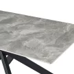 Étkezőasztal, világosszürke/fekete, 160x90 cm, ZENOS