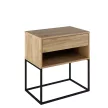 Éjjeliszekrény/kisasztal, artisan tölgy/fekete, ARTI TYP 2