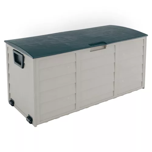 Kerti tárolódoboz, szürke/zöld, KORTEZ