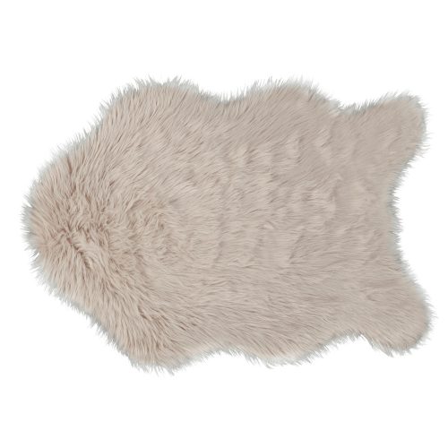 Műszőrme, bézs, 60x90,  EBONY TYP 2