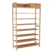 Cipőpolc, 7 soros, bambusz, KATLEY