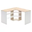 Sarok számítógépasztal, sonoma tölgy/fehér, TAMARI