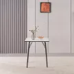 Étkezőasztal, fehér/fekete, 70x70x75 cm, NALAK TYP 1