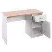 PC asztal 1d1s, DTD laminált, fehér/tölgy sonoma, TOPTY TYP 09