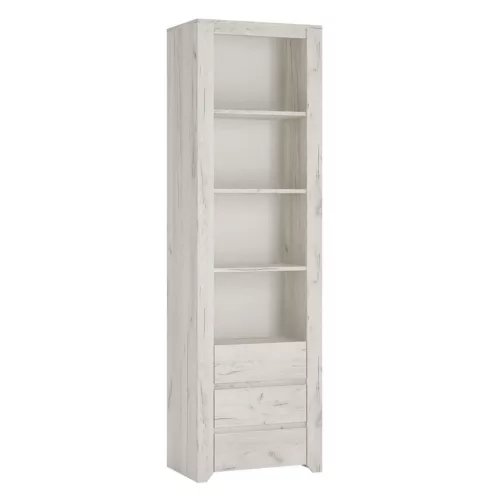 Könyvespolc typ 11, fehér craft, ANGEL