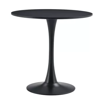 Étkezőasztal, fekete, átmérő 80 cm, REVENTON NEW