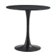 Étkezőasztal, fekete, átmérő 80 cm, REVENTON NEW