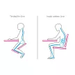 Ergonomikus térdelőszék, krémszínű/bükkfa, GROCO